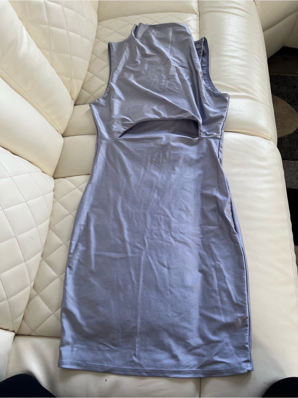 Fashion Nova Lavender Cutout Mini Dress